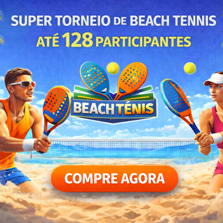 torneio 128 pessoas beach tênis