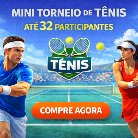 mini torneio o tênis 32 participantes